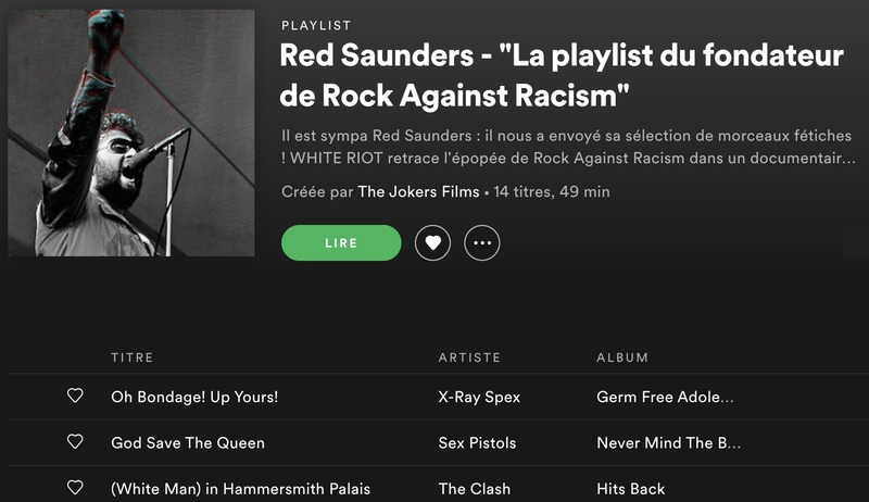 WHITE RIOT : la playlist du fondateur de Rock Against Racism !