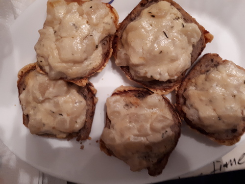 tartines poires chèvre