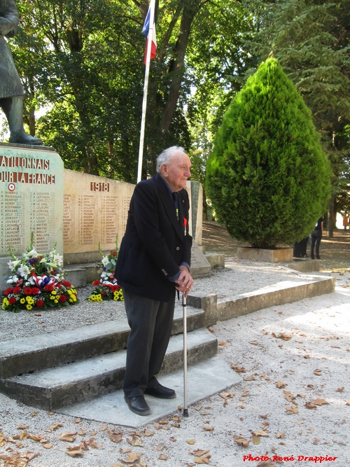 René Drappier a assisté aux cérémonies de commémoration de la Libération à Châtillon sur Seine