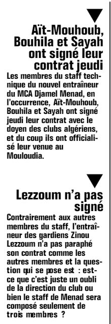 Ait Mouhoub Mohamed a la place de Lezzoum Ali