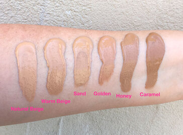 Too Faced Born This Way Foundation Swatches