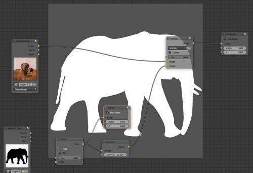 Le node Viewer connecté sur la sortie du node Invert