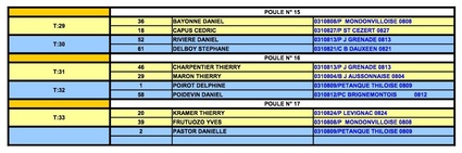 Qualificatif Doublettes Mixtes à Beauzelle.