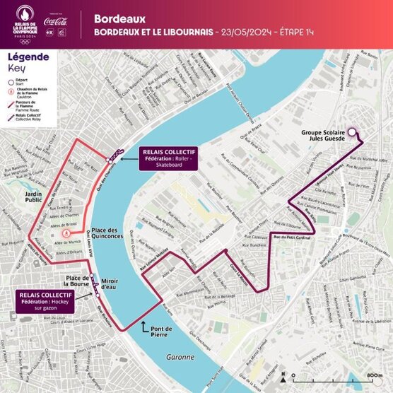 Plan du passage dans Bordeaux centre 