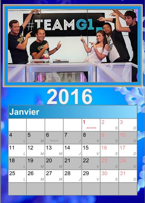 Calendrier 2016