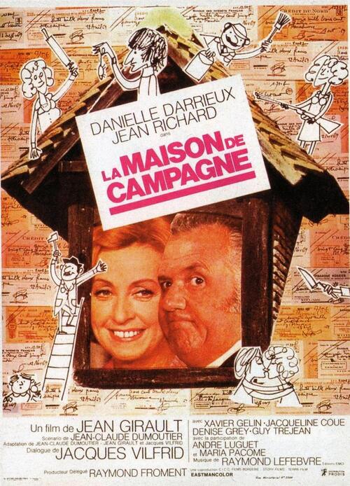 film " la maison de campagne" avec Jean Richard et Danielle Darrieux  ( 1969)