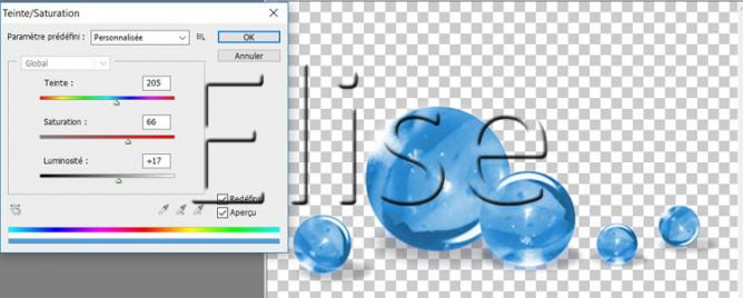 Teinte et saturation