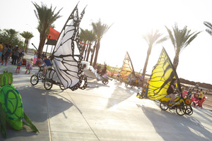 walking bicycle butterflies austin texas festival 