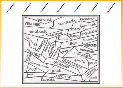 Jour De La Semaine Coloriage