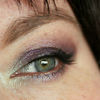 green and purple makeup