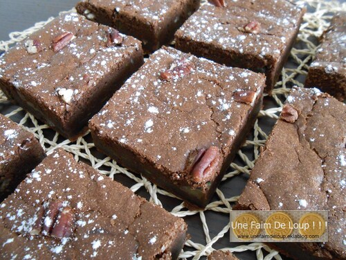 Brownies au chocolat, courgette et noix de pécan