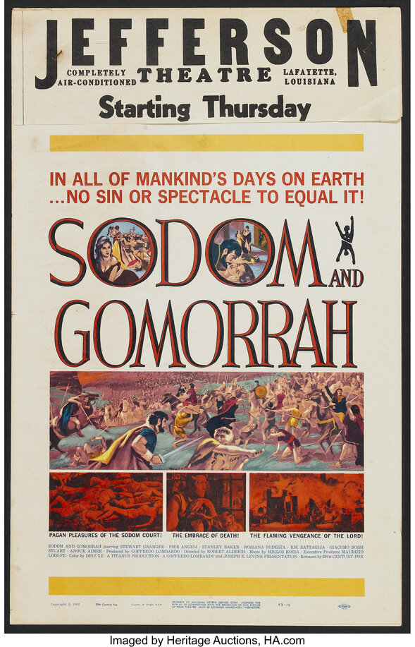 SODOM AND GOMORRAH BOX OFFICE USA 1963