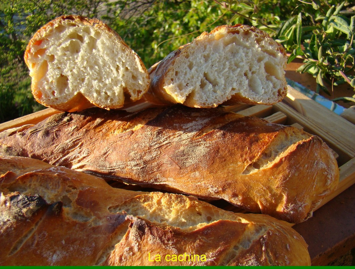 3 mini Baguettes en 190 minutes sans pétrir + 30 minutes de cuisson à 240°