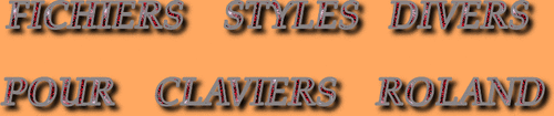 STYLES DIVERS CLAVIERS ROLAND SÉRIE 18203