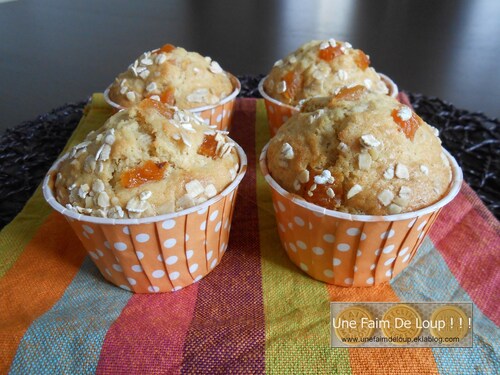 Muffins aux abricots et flocons d'avoine