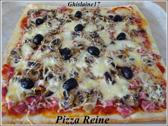 Pizza Reine (Jambon, Champignon, Mozzarella)