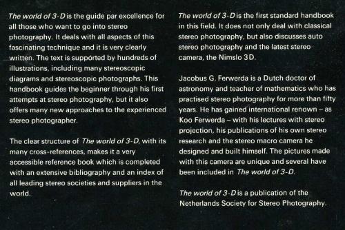 :e texte au dos du livre The world of 3D