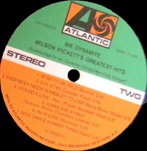 Wilson Pickett : Album " Mr. Dynamite " Atlantic Deutscher Schallplattenclub Records H 896-3 [ GE ]