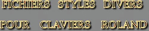 STYLES DIVERS CLAVIERS ROLAND SÉRIE 9576