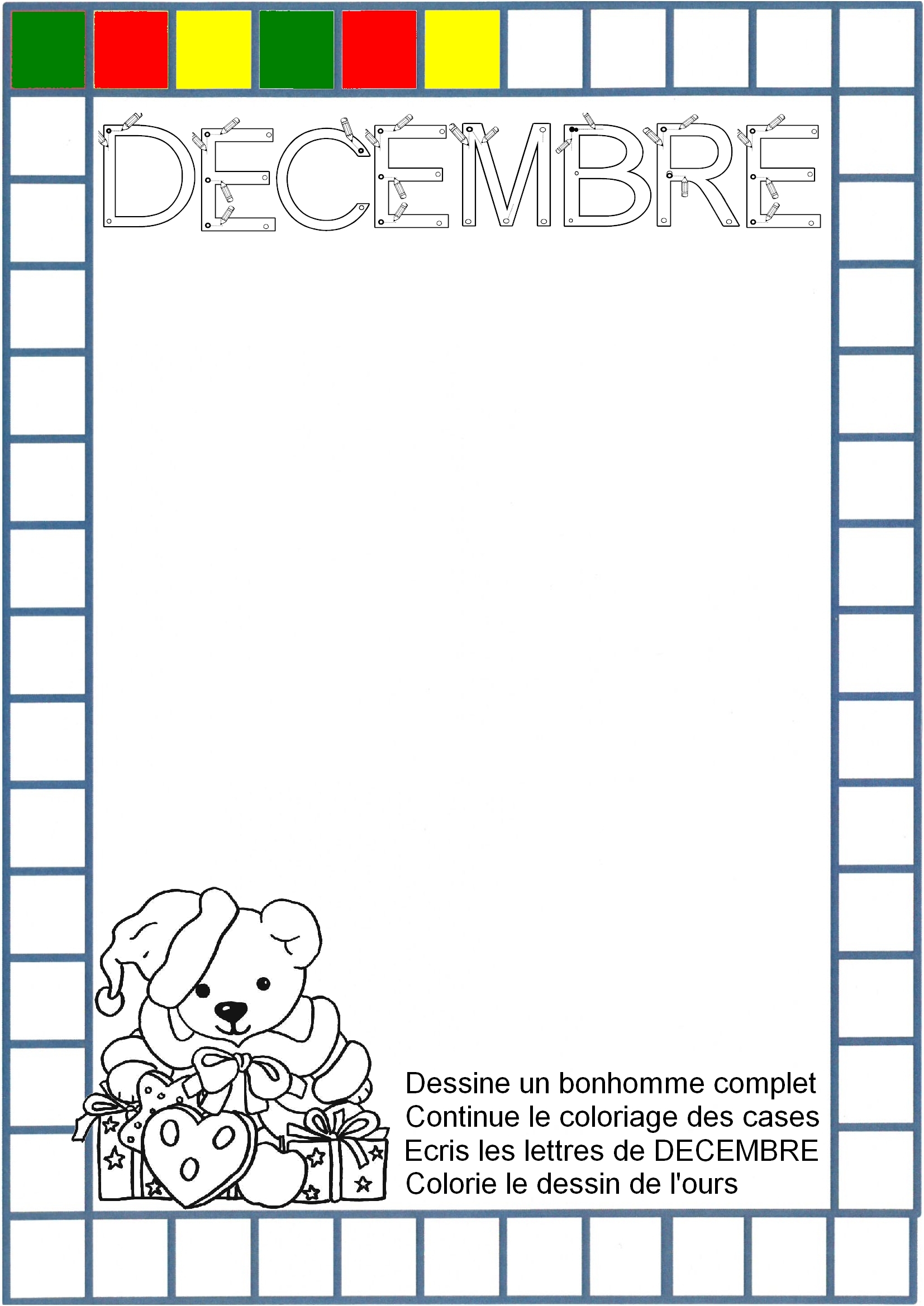 Maitresse Myriam Dessin du bonhomme ours · Dessin du bonhomme ours