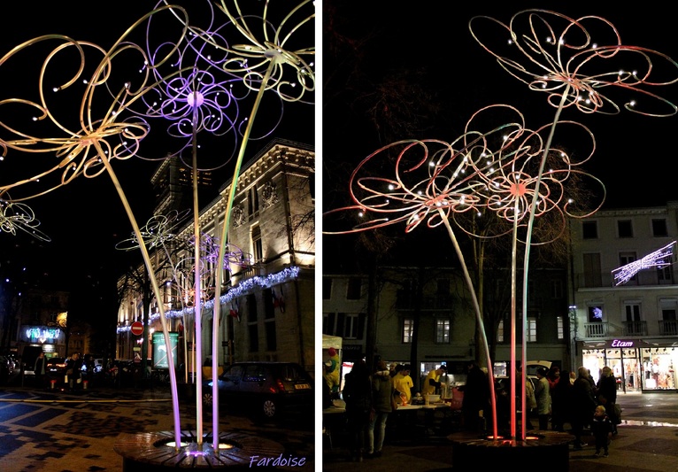 Illuminations à Valence : des fleurs pour les fêtes 