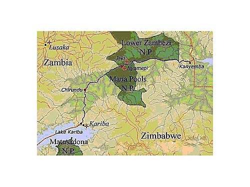 lower zambezi map