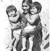 Hopi woman with twins. New York's World Fair. 1930-1940.
