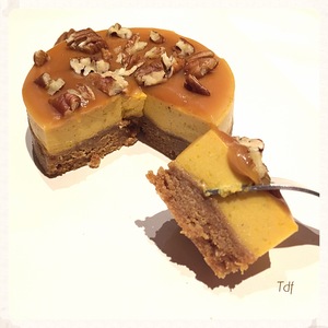 Pumpkin's Mado cheesecake (cheesecake à la citrouille et noix de pékan, caramel beurre salé)