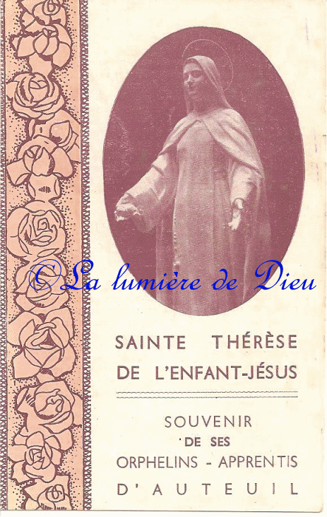 Souvenez-vous à Sainte Thérèse de l'Enfant Jésus