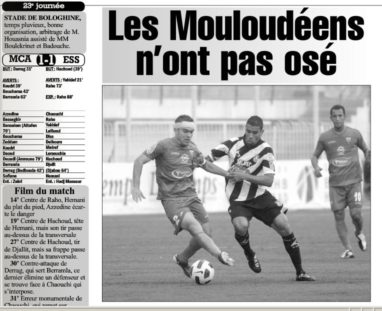 Samedi 21.5.2011 MCA-ESS 1-1