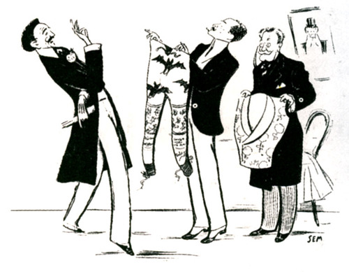  Caricature R.de Montesquiou chez Charvet par Sem