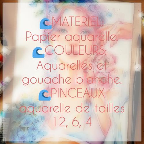 Dessin et peinture - vidéo 3505 : La jeune fille polychrome - aquarelle et gouache blanche.