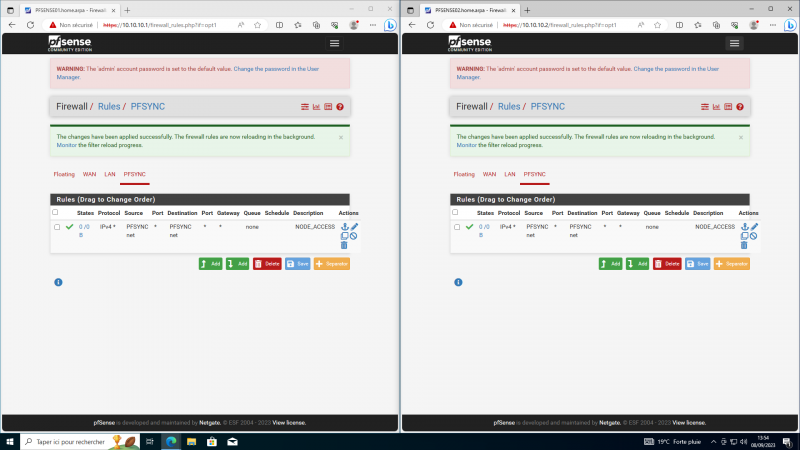 Cluster de Pfsense (VIP CARP)