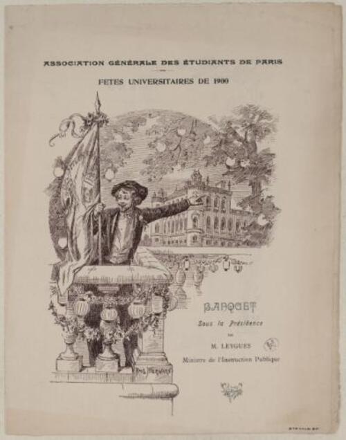 AGEP. Fêtes universitaires de l’année 1900. Banquet sous la présidence de M. Leygues, ministre de l’Instruction Publique