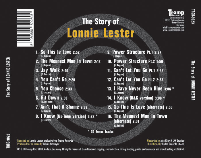 Lonnie Lester : CD " The Story Of Lonnie Lester " Tramp Records TRCD-9023 [ GE ]