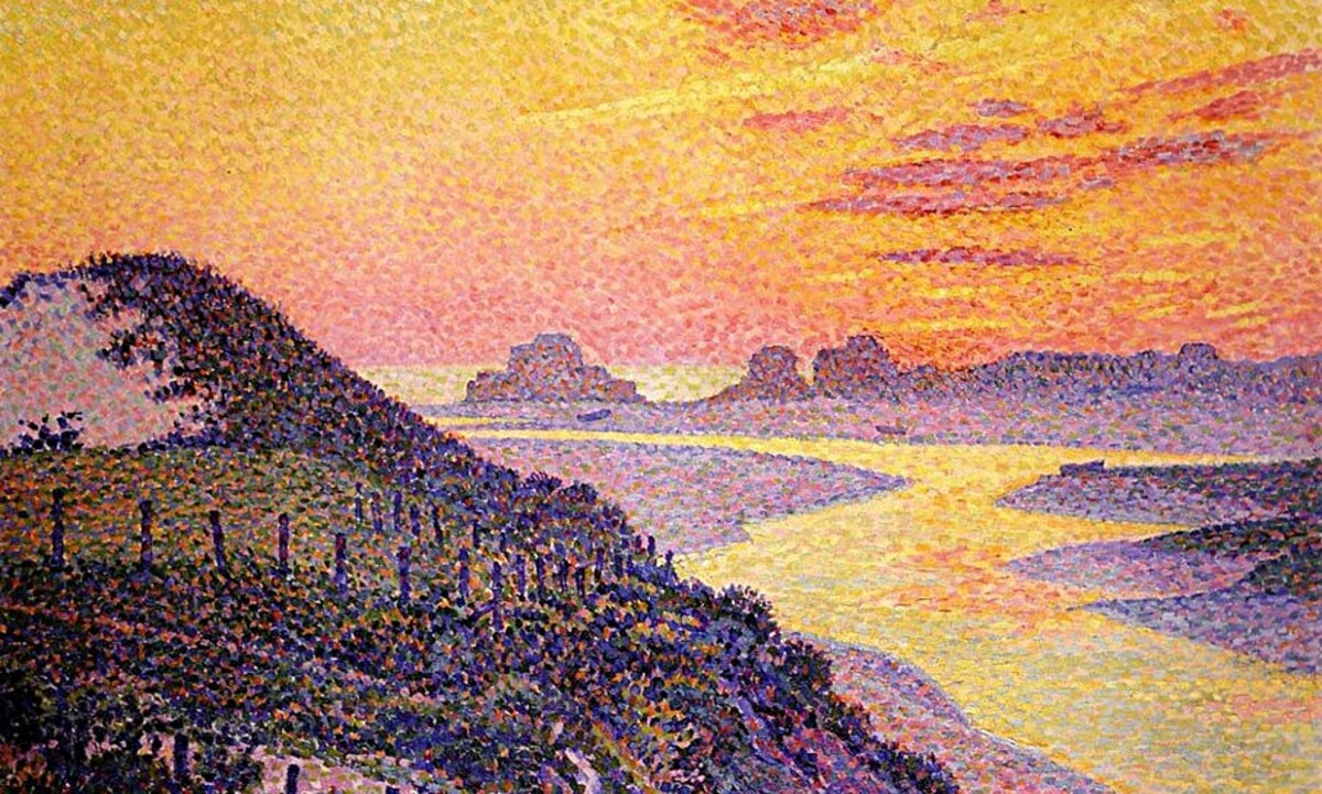coucher de soleil dans le Pas de Calais ( 1898)