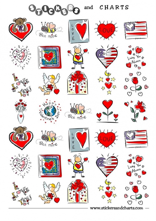 Stickers and Charts- Love 1