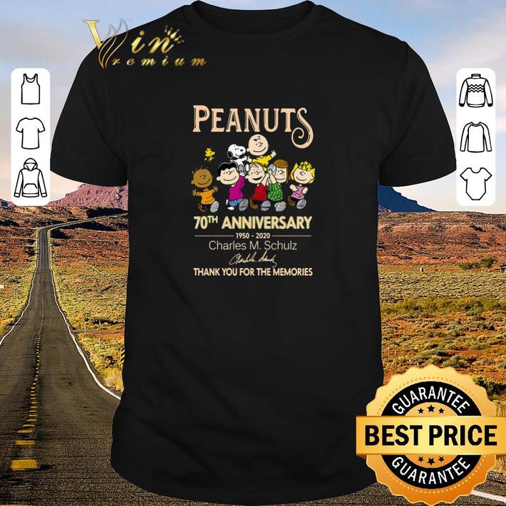 Premium Peanuts 70th Anniversary 1950 2020 thank you for the memories shirt