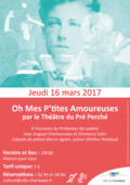 Jeudi 16 mars à 19h30 - "Oh mes p'tites amoureuses" - Cabaret de poésie dite et signée autour d'Arthur Rimbaud - Maison pour tous, Chantepie