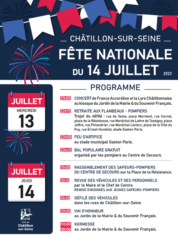 Les fêtes du 14 juillet à Châtillon sur Seine...