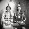 Ute Chief Buckskin Charlie and wife To-Wee. ca. 1899. Photo by Rose & Hopkins.