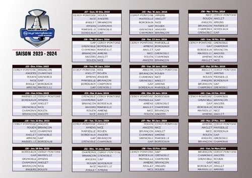 Calendrier 2023-2024