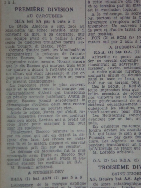 d 7.1.1934 à carroubier mca-stade algérois 4-2