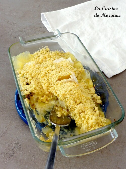 Crumble d'endive au camembert et miel