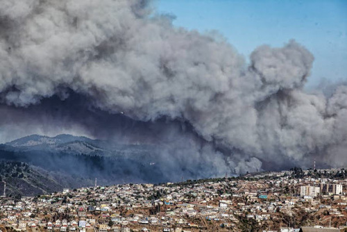 Valparaiso en flammes