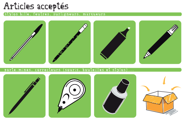 Recyclage des stylos usagés - Ecole Roger Vassieux