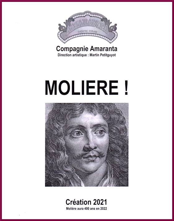 Martin Petitguyot a présenté, salle Kiki de Montparnasse, l' esquisse de son futur spectacle sur "Molière"..