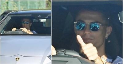 Ronaldo arrives for Manchester United training in new £170,000 Lamborghini