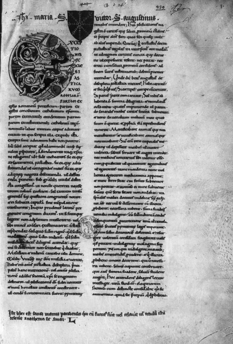 Canones, manuscrit du XIIe siècle. Paris, BnF, Fonds latin, Lat. 14315.