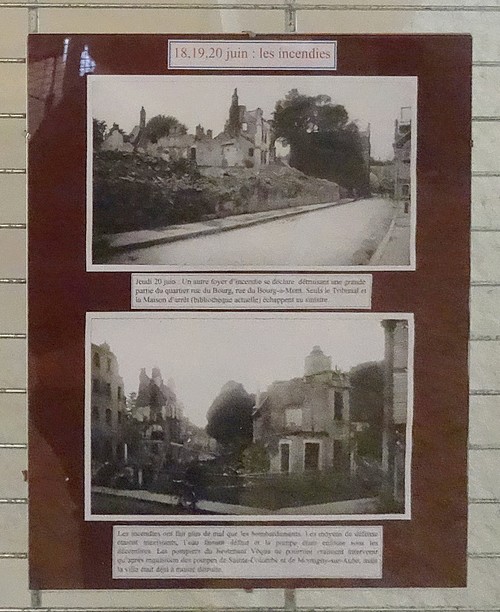Souvenirs d'une superbe exposition sur les bombardements du 15 juin 1940, qui ont fait de Châtillon sur Seine une "Ville martyre"